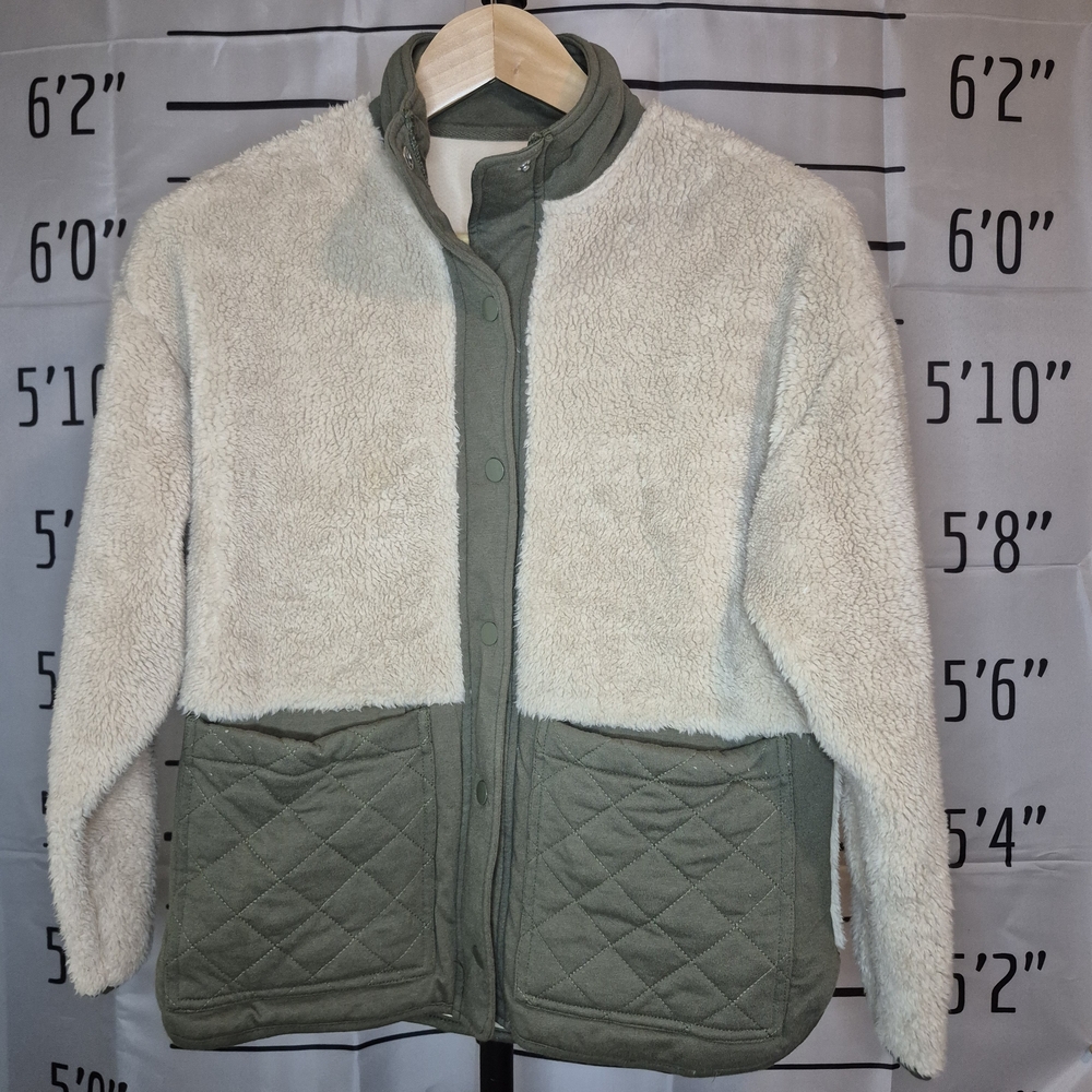 Z Supply White and Green Jacket